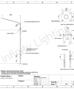 infinity lighting รับผลิตเสาไฟถนนราคาโรงงาน เสาไฟกิ่งเดี่ยว 5 เมตร