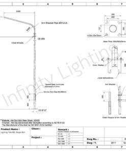 infinity lighting รับผลิตเสาไฟถนนราคาโรงงาน เสาไฟกิ่งเดี่ยว 6 เมตร