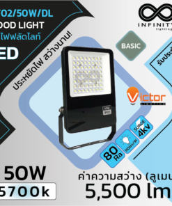 IVF02/50W/DL – ฟลัดไลท์ แอลอีดี VICTOR BALANCE LED Floodlightv 5700K