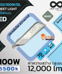 IVS02/100W/DL – โคมถนน แอลอีดี VICTOR Basic LED Street Light 6500K